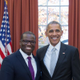 Kevin Lewis and Barack Obama on the December day that Obama asked Lewis to join him post-presidency. (Credit: Pete Souza/White House)